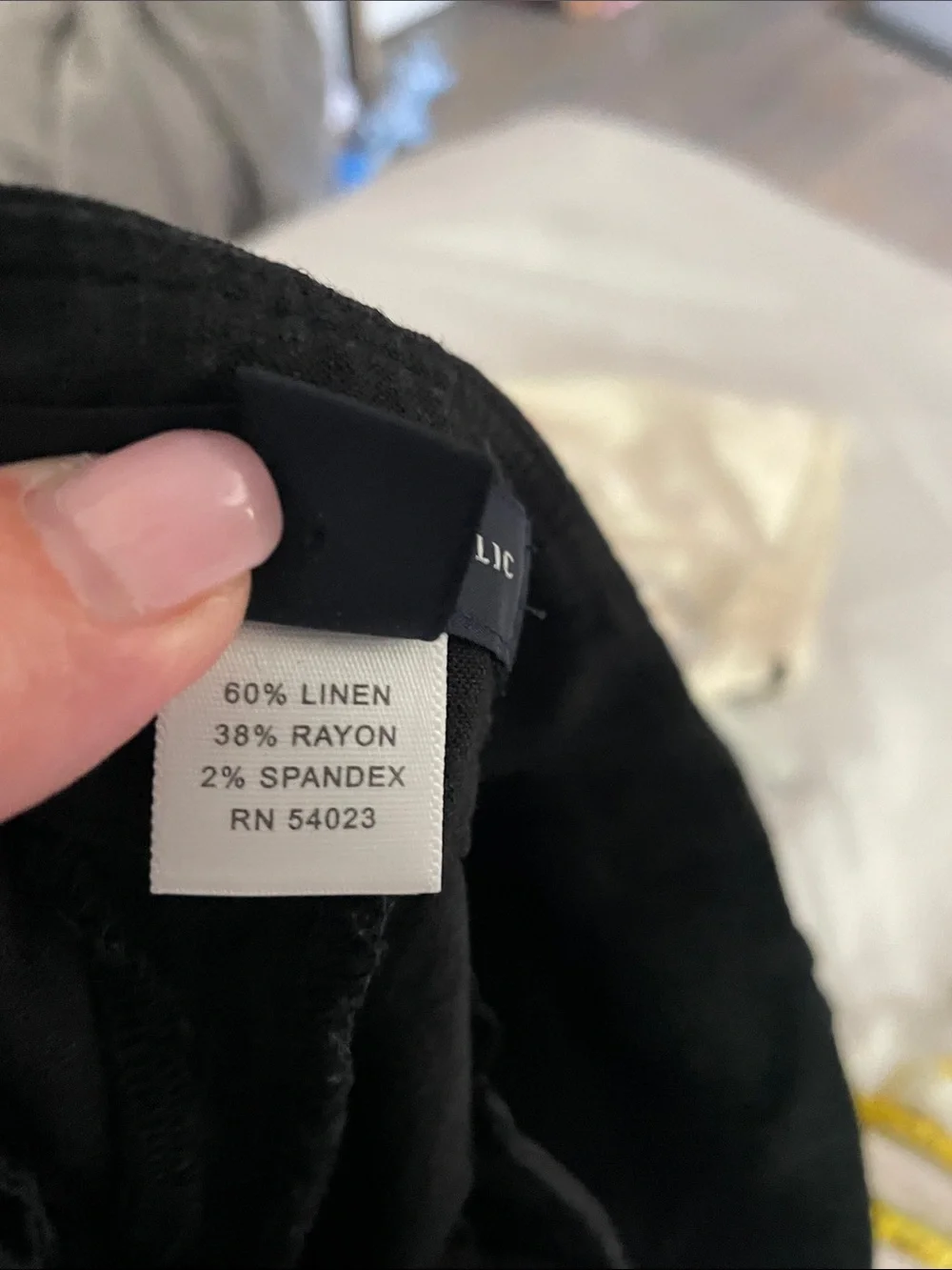 Banana Republic Black Martin Linen Pants 4S